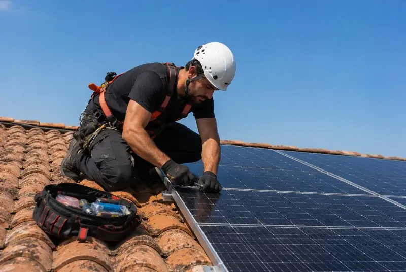 Maintenance et monitoring de panneaux solaires à Ortaffa